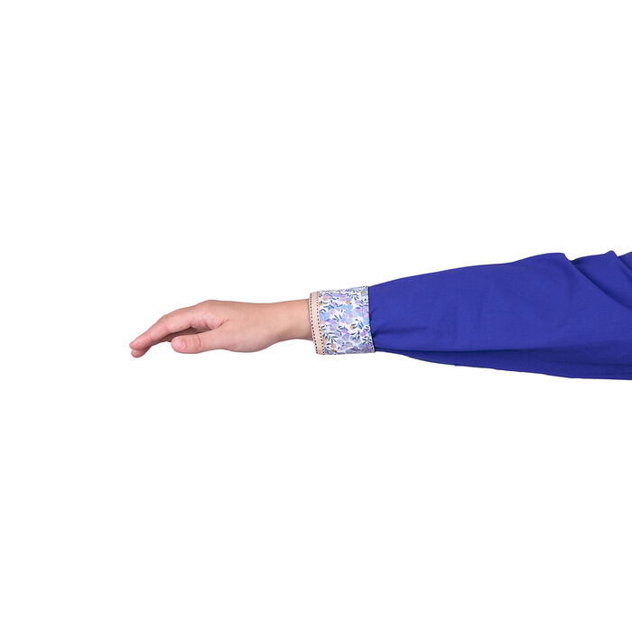 Dutch Blue Womens Light Cotton Drill L Sleeve Shirt Half Placket Contrast Trim