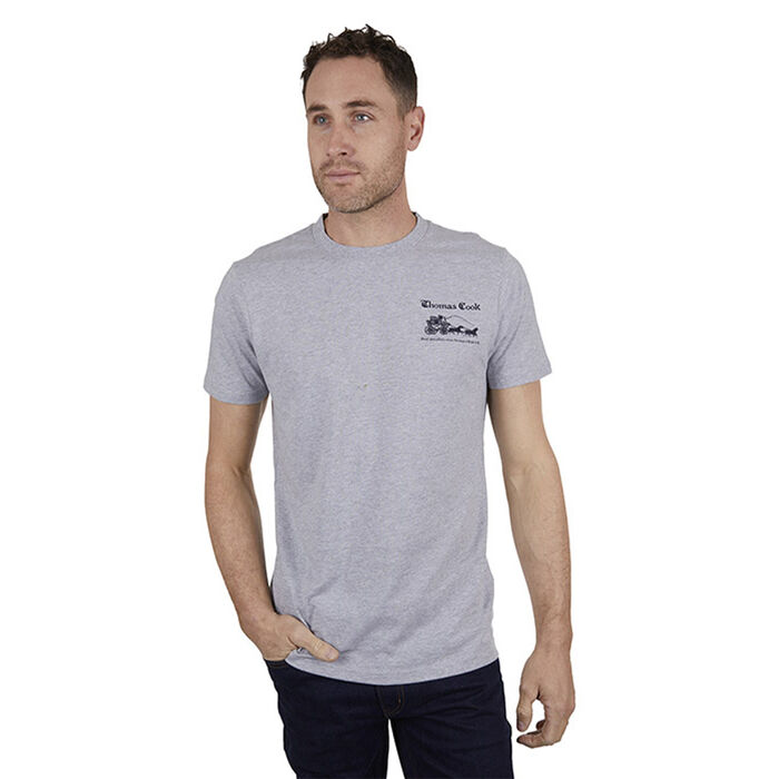 Grey Marle Mens Heritage Coach Short Sleeve TShirt