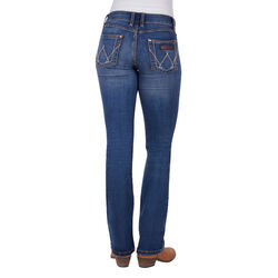 Mae Women's Retro Mid Rise Boot Cut Jean - 34" Leg