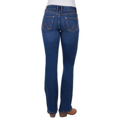 Mae Women's Retro Mid Rise Boot Cut Jean - 34" Leg