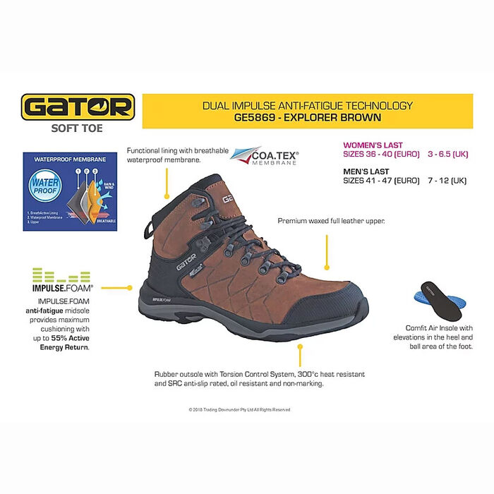 GATOR Footwear Explorer Anti Fatigue Technology, Hiking Kerrin J