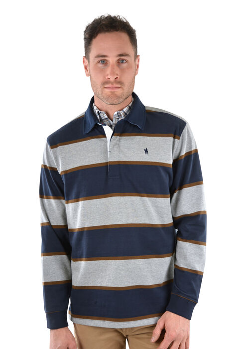 Mens Arthur Stripe Rugby Kerrin J Walker Clothing Walkers Store