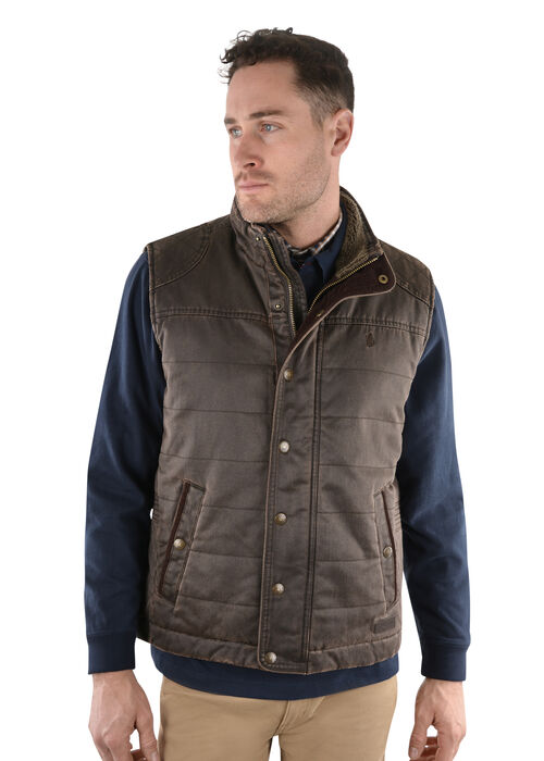 Mens Cardwell Faux Oilskin Vest Kerrin J Walker Clothing Walkers Store
