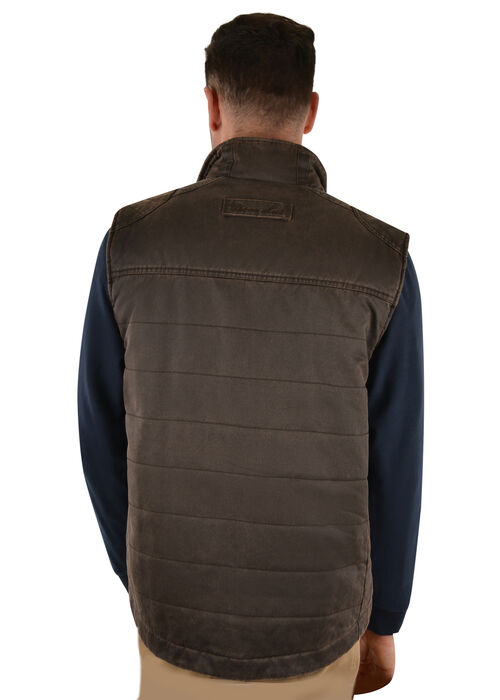 Men's Keiran Faux Oilskin Vest Kerrin J Walker Clothing Walkers Store