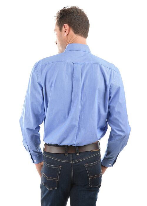 Mens Grafton Stripe 2Pockets L/S Shirt Kerrin J Walker Clothing