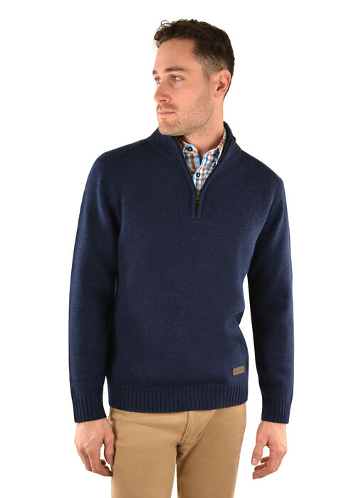 Mens Justin 1/4 Zip Neck Jumper Kerrin J Walker Clothing Walkers Store