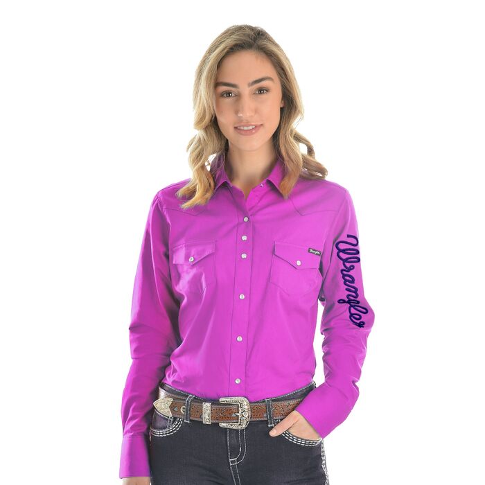 Shirt - Womens Logo Long Sleeve Drill Shirt | Kerrin J Walker Clothing ...