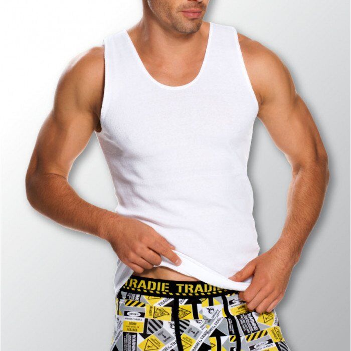 Singlet   WHITE Grey MarleNavyBlackWhite Big Fella Singlet  King Size