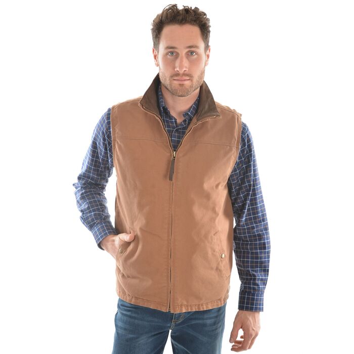 Vest - Mens TC Canvas Vest | Kerrin J Walker Clothing - Walkers Store