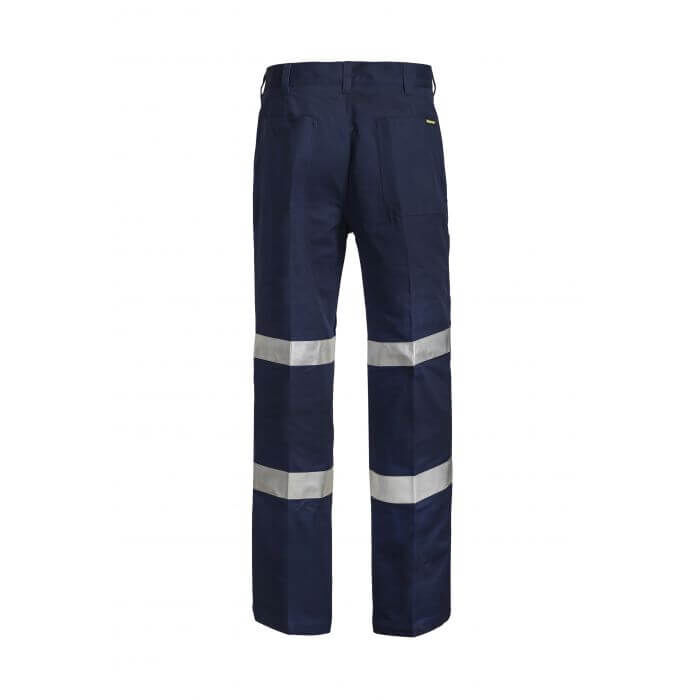WORKCRAFT   MEN+39S TROUSERS  SINGLE PLEAT COTTON DRILL TROUSER WITH CSR REFLE