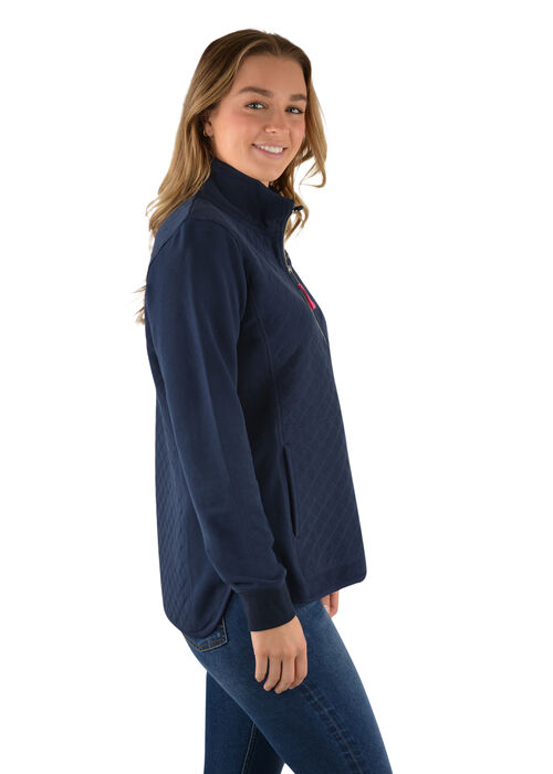 Womens Quilted Quarter Zip Rugby Kerrin J Walker Clothing Walkers Store