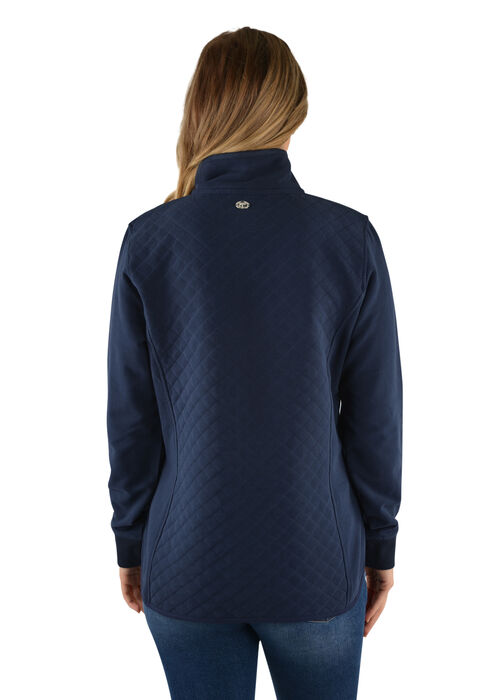 Womens Quilted Quarter Zip Rugby Kerrin J Walker Clothing Walkers Store