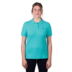 Aqua Womens Classic Stretch Short Sleeve Polo