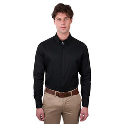 Black Mens Callum Tailored L Sleeve Shirt