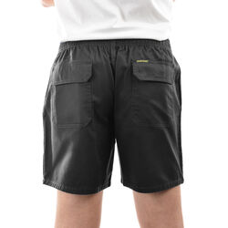 Black Mens Drill Shorts - Mid Length Leg