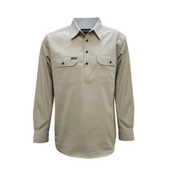 Bone Mens Half Placket Light Cotton Shirt