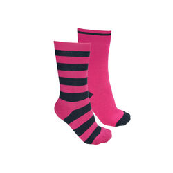 Bright Pink Dark Navy Thermal Socks Twin Pack