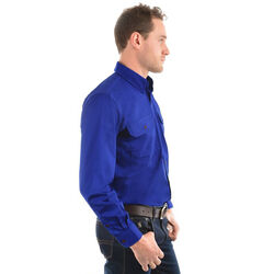 Cobalt Unisex Light Cotton Drill L/Sleeve Shirt Full Placket