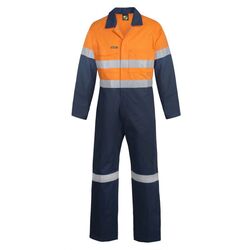 Cotton Drill Coveralls  Hi Vis Two Tone with CSR Reflective Tape