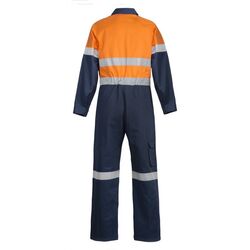 Cotton Drill Coveralls  Hi Vis Two Tone with CSR Reflective Tape