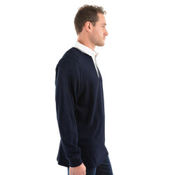 Dark Navy Mens Bill Shoulder Panel Rugby