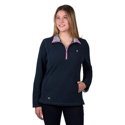 Dark Navy Womens Charlie Classic Quarter Zip Neck Rugby