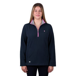 Dark Navy Womens Charlie Classic Quarter Zip Neck Rugby