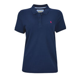 Dark Navy Womens Classic Stretch Short Sleeve Polo