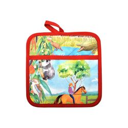 Farm Friends Oven Mitt Pot Holder Set