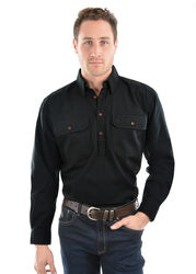 Heavy Drill Shirt Half Placket