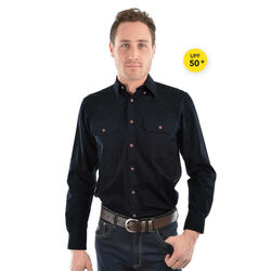 Ink Unisex Light Cotton Drill L/Sleeve Shirt Full Placket