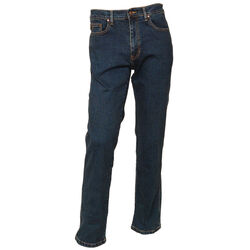 Euroa Men's Denim Wool Stretch Jeans Straight Leg Rinse Wash 