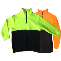 SAFE-T - KIDS Hivis 1/2 zip 2-Tone Polar Fleece Pullover