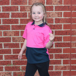 Kids Hivis 2 Tone Polo