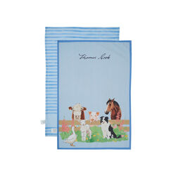Light Blue (Farm Animals) TC Tea Towels  2Pack