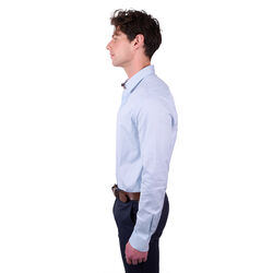 Light Blue Mens Callum Tailored L Sleeve Shirt