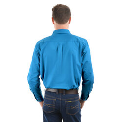 Light Blue Mens Half Placket Light Cotton Shirt