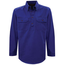 Unisex Light Drill Shirt Half Placket