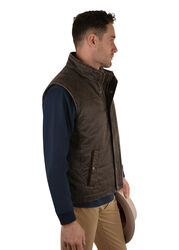 Mens Cardwell Faux Oilskin Vest