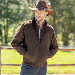Mens Oilskin Bomber Jacket