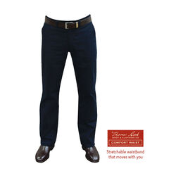 Men's - Regular Fit Stretch Comfort Waist Trousers 32" Leg