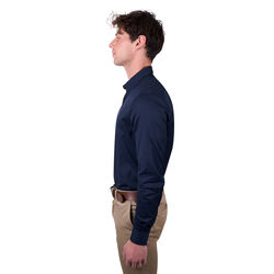 Navy Mens Callum Tailored L Sleeve Shirt