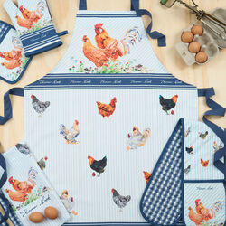 Navy White (Chickens) TC Apron