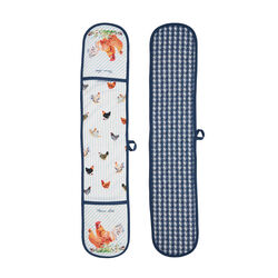 Navy White (Chickens) TC Double Oven Glove