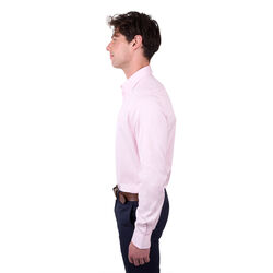 Pink Mens Callum Tailored L Sleeve Shirt