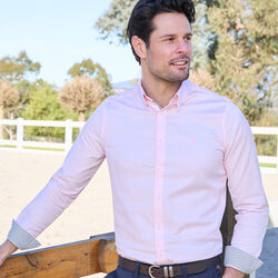Pink Mens Callum Tailored L Sleeve Shirt