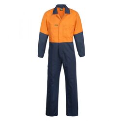 WORKCRAFT- MENS - Hi Vis Poly/Cotton Coveralls - Two Tone