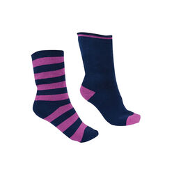 Purple Orchid Navy Thermal Socks Twin Pack
