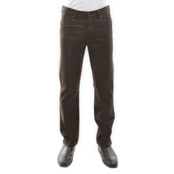 Rich Brown Mens Stretch Moleskin Jeans Mid Reg Straight Leg 32 Leg
