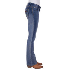 Sadie Womens Retro Low Rise Boot Cut Jean 34 Leg